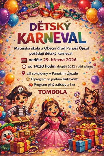 Karneval v Sokolovně Panoší Újezd